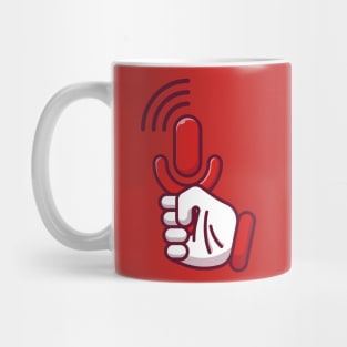 Hand Holding Microphone Mug